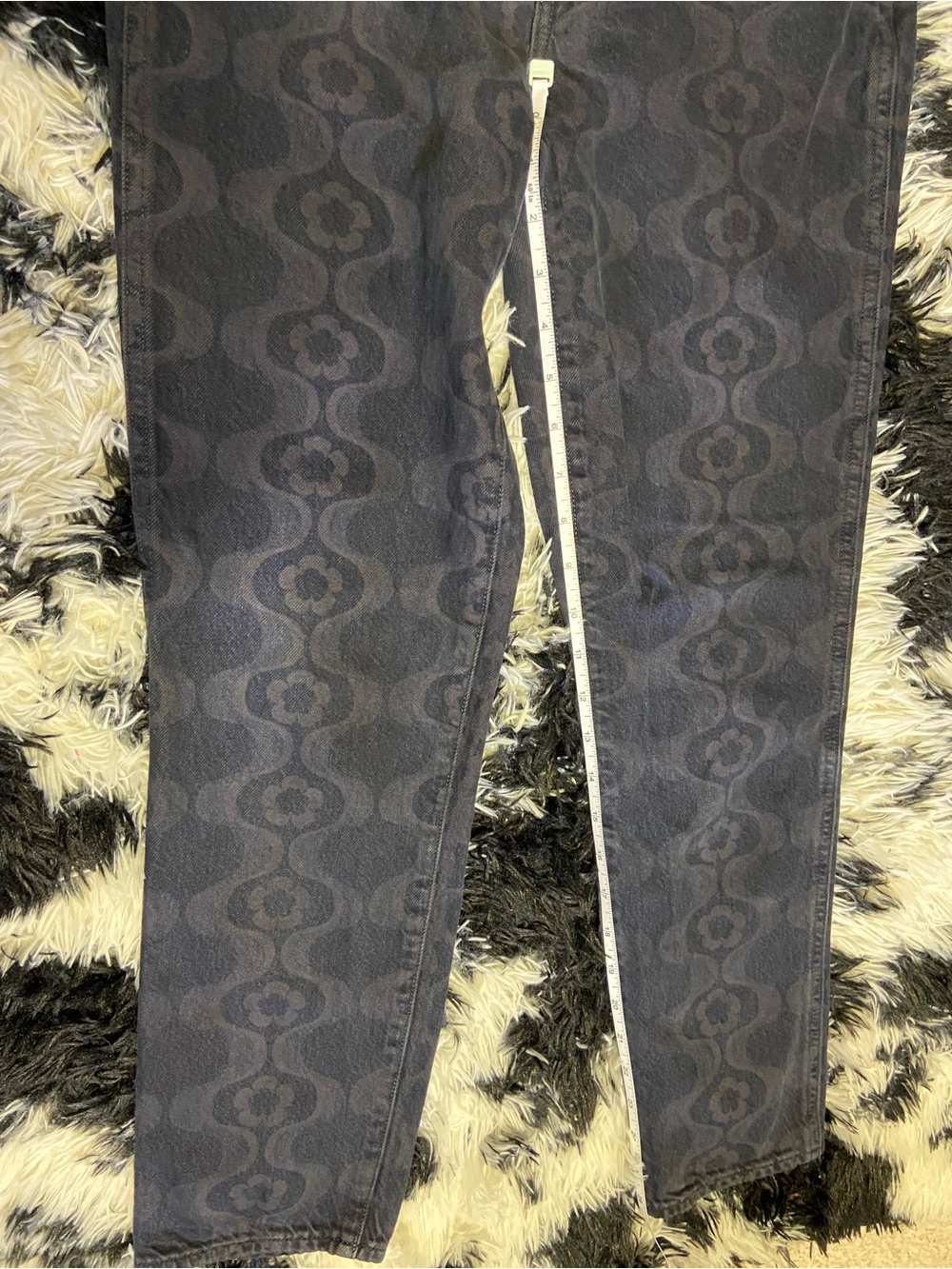 30. Sun-Deh Patterned Skinny Jeans | 0 | Navy - Picture 4 of 6